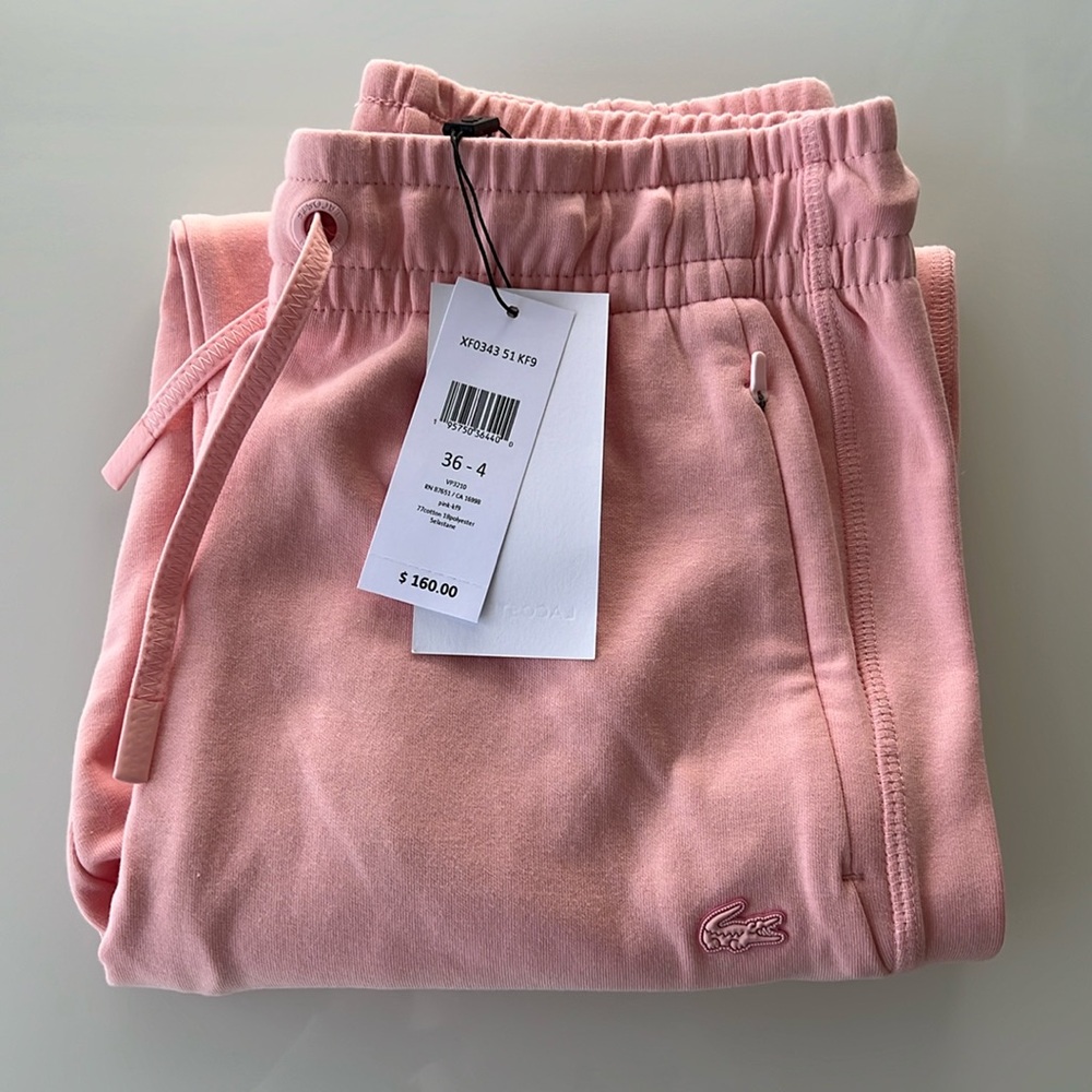 NWT Lacoste Pink Joggers
